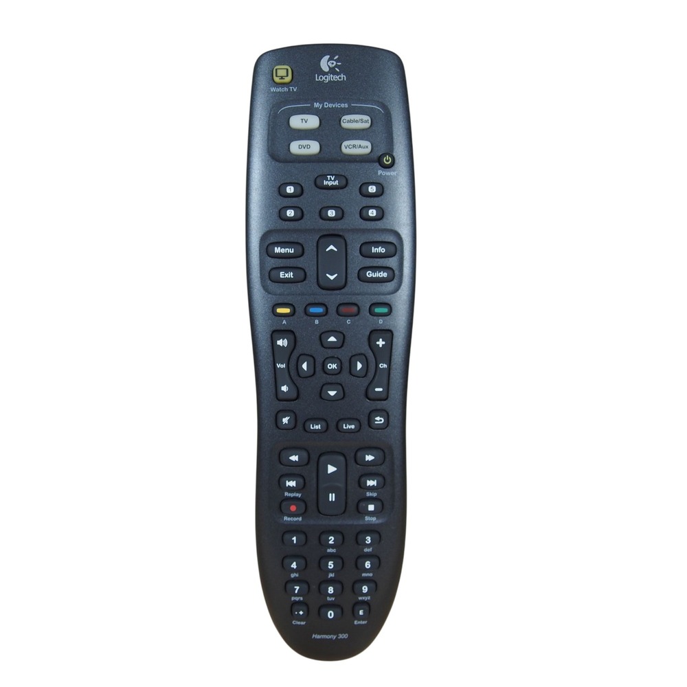 Logitech Harmony 300 Universal Remote Control N-10004 TV DVD Cable Sat VCR Aux‎